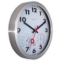 NeXtime NE-4307AR Buitenweerstationklok 35CM Aluminium-Wit Clematis - thumbnail