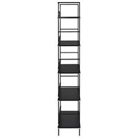 Boekenkast met 5 schappen 60x27,6x158,5 cm bewerkt hout zwart - thumbnail