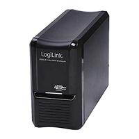 Aluminium USB 3.0 harde schijf behuizing met RAID-functie van LogiLink voor het aansluiten van maximaal twee harde schijven - thumbnail