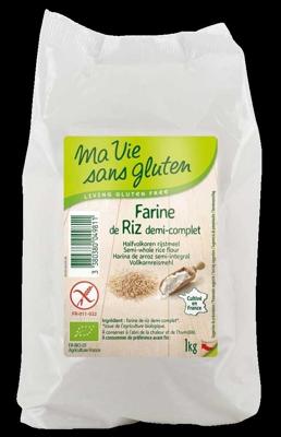 Rijstmeel halfvolkoren glutenvrij bio 1 Kilogram Rijstmeel halfvolkoren glutenvrij bio 1 Kilogram
