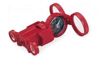 Safari multifunctioneel kompas Optic One junior 9 x 5 cm rood