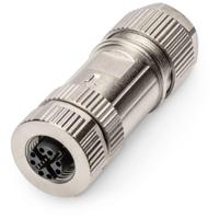 DIGITUS M12 netwerkcontactdoos - CAT 6A - 10 Gbit/s - x-gecodeerd - afgeschermd - IP67 beschermingsklasse - bedraad - netwerkcontactdoos - thumbnail