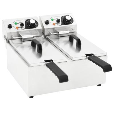 VidaXL 50742 friteuse Frituurpan 12 l Dubbel Zwart, Zilver Vrijstaand 4000 W VidaXL 50742 friteuse Frituurpan 12 l Dubbel Zwart, Zilver Vrijstaand 4000 W