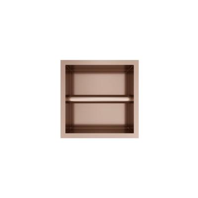 Hotbath &More Inbouwnis en Borstelgarnituur - 16 x 16 x 126 cm - Geborsteld Koper PVD