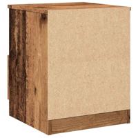 Nachtkastjes 2 st 40x40x50 cm bewerkt hout oud houtkleurig - thumbnail