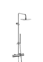 Plieger Roma douchesysteem met thermostatische douchekraan en hoofddouche 20 cm, chroom - thumbnail