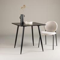Nohr Bistrotafel 'Austina' 75 x 75cm, kleur Zwart - thumbnail