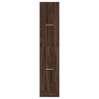 Apothekerskast 30x41x144,5 cm bewerkt hout bruin eikenkleurig - thumbnail