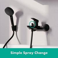 Hansgrohe Logis ééngreeps badmengkraan opbouw, mat zwart - thumbnail