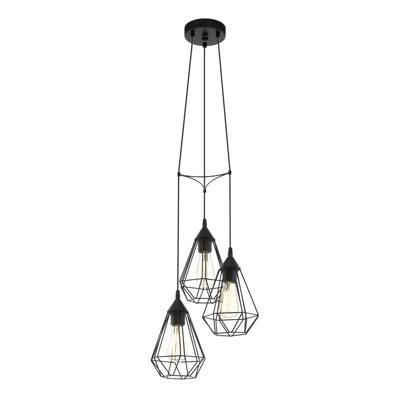 Eglo Vintage hanglampTarbes 3-lichts zwart - 94191
