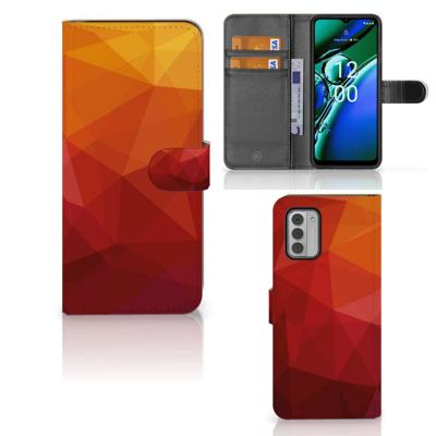 Book Case voor Nokia G42 Polygon Red Book Case voor Nokia G42 Polygon Red