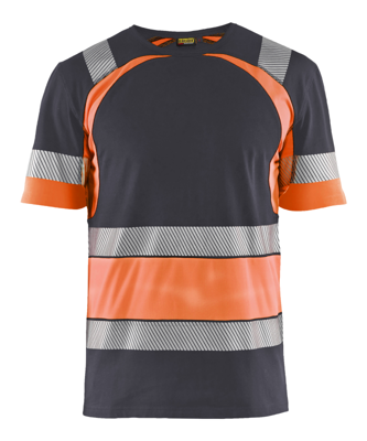 Blåkläder T-Shirt High-Vis 34211030 | Medium Grijs/ High-Vis Oranje | Maat 3XL - 7330509815373