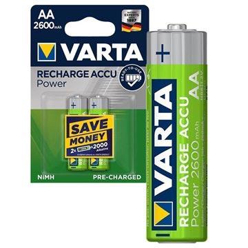 Batterij oplaadbaar Varta 2xAA 2600mAh ready2use