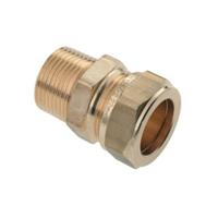 Bonfix knelkoppeling - Puntstuk - 1 x 28mm - Messing - thumbnail