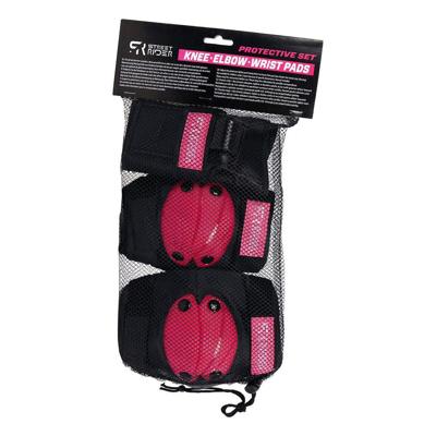 Street Rider beschermset m - roze, 6dlg.