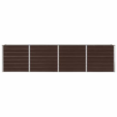 VidaXL Plantenbak verhoogd 320x40x77 cm gegalvaniseerd staal bruin VidaXL Plantenbak verhoogd 320x40x77 cm gegalvaniseerd staal bruin