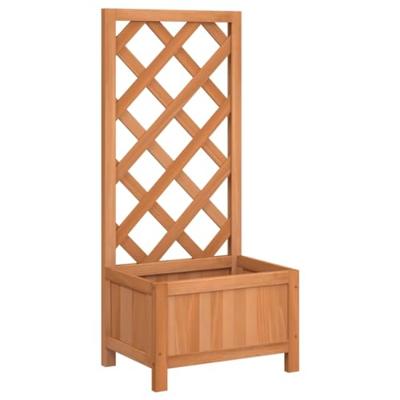 Plantenbak met latwerk massief vurenhout bruin Plantenbak met latwerk massief vurenhout bruin