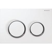 Geberit Omega 20 bedieningspaneel glans wit/chroom/wit voor Geberit Omega inbouwreservoir 12cm - thumbnail