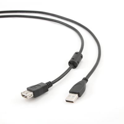 Gembird 1,8 m USB 2.0 A M/FM 1,8 m USB A USB A zwarte USB-kabel - USB-datakabel (1,8 m, USB A, USB A, mannelijke connector/vrouwelijke connector, zwart)