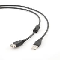 Gembird 1,8 m USB 2.0 A M/FM 1,8 m USB A USB A zwarte USB-kabel - USB-datakabel (1,8 m, USB A, USB A, mannelijke connector/vrouwelijke connector, zwart) - thumbnail