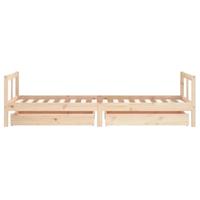 Kinderbedframe met lades 80x200 cm massief grenenhout - thumbnail