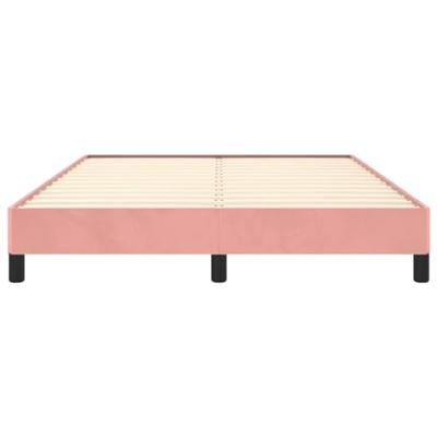 Bedframe fluweel roze 140x200 cm Bedframe fluweel roze 140x200 cm