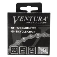 Ventura ketting 8 speed, 1/2x3/32 116l grijs/bruin (hangverpakking) - thumbnail