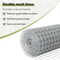 VidaXL Hek met paal zilver 0,6 x 10 m staal - thumbnail