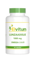Elvitum Lijnzaadolie 1000mg Omega 3-6-9 Capsules - thumbnail