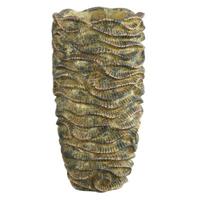 PTMD bloempot waves bruin hoog l 37 cm | 2 stuks - thumbnail