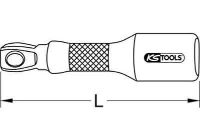 KS Tools 911.1382 9111382 Dopsleutelverlenging Aandrijving 1/2 (12.5 mm) 75 mm 1 stuk(s)