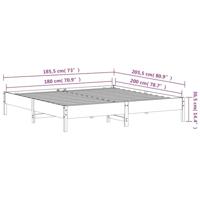 Bedframe massief grenenhout wit 180x200 cm - thumbnail