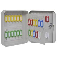 VidaXL Sleuteldoos met slot ivoor 20 x 7,5 x 25 cm staal - thumbnail