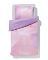HEMA Kinderdekbedovertrek 140x200cm zacht katoen wolken (lila) - thumbnail