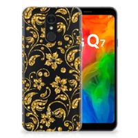 LG Q7 | TPU Case | Gouden Bloemen - thumbnail
