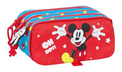 Pennenetui met 2 vakken Mickey Mouse Clubhouse Fantastic Blauw Rood 21,5 x 10 x 8 cm