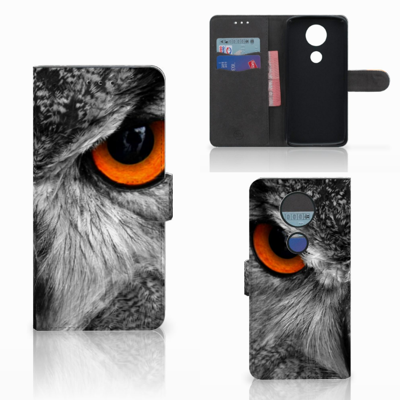 Motorola Moto E5 Plus Telefoonhoesje met Pasjes Uil Motorola Moto E5 Plus Telefoonhoesje met Pasjes Uil