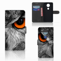Motorola Moto E5 Plus Telefoonhoesje met Pasjes Uil - thumbnail