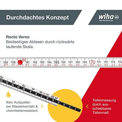 Wiha 41020072 33232 Duimstok 2 m Kunststof