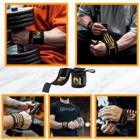 GASP Hardcore Wrist Wraps Black/Grey - thumbnail