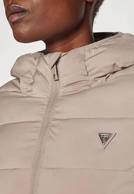 Guess New Aleta Long Puffer Jas Dames Bruin - Maat S - Kleur: Bruin | Soccerfanshop