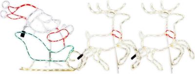Ropelight kerstman met herten 309 lamps Ropelight kerstman met herten 309 lamps