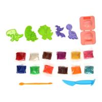 Kleiset in Opbergbox Dino Vormen - 12 Kleuren Klei - thumbnail