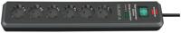 Brennenstuhl 1159540366 PDU Stekkerdoos | Secure-Tec | 6 Sockets | Overspanningsbeveiliging | Schakelaar | Zwart | 2 meter - thumbnail
