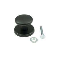 AMI Voordeurknop 160/60 Zwart 9005 Str - 739601 - thumbnail