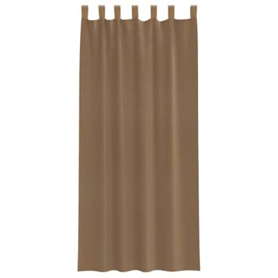 Gordijnen voile met lussen 2 st 140x225 cm lichtbruin