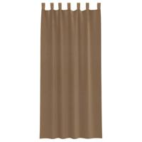 Gordijnen voile met lussen 2 st 140x225 cm lichtbruin - thumbnail