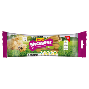 Purina Bonzo Megabone (groot) hondensnack (200 gr) 3 stuks