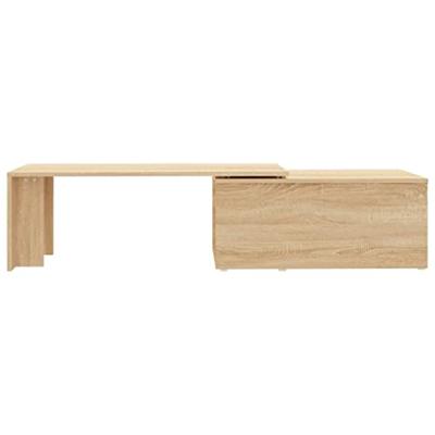 Salontafel 150x50x35 cm bewerkt hout sonoma eikenkleurig