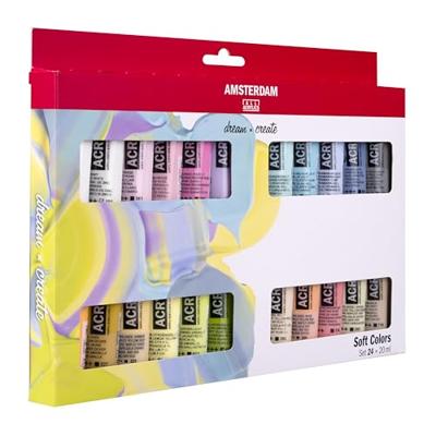 Bruynzeel Amsterdam standard series acrylverf zachte kleuren set 20ml, 24dlg.